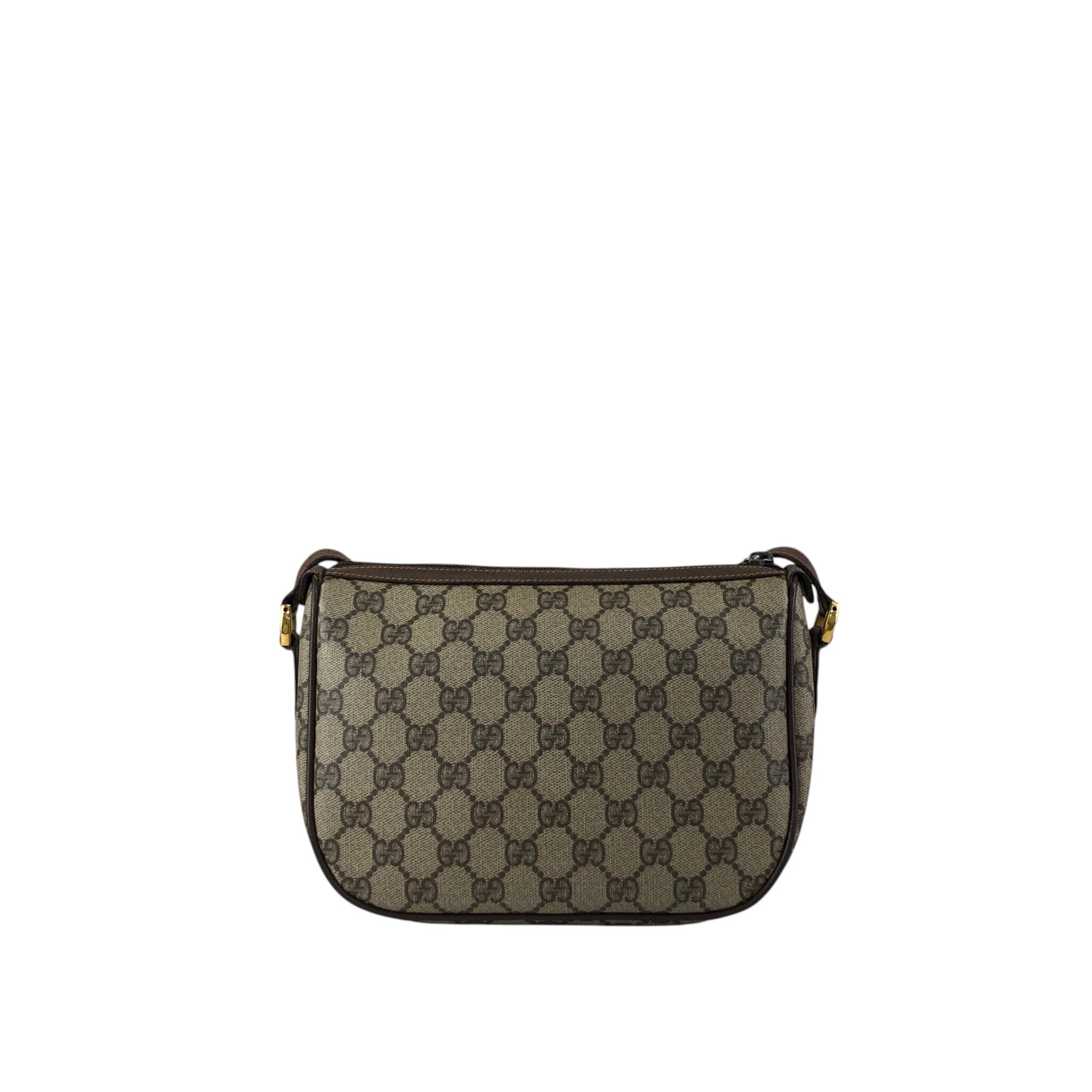GUCCI グッチ シェリーライン ショルダーバッグ ベージュ PVC レザー