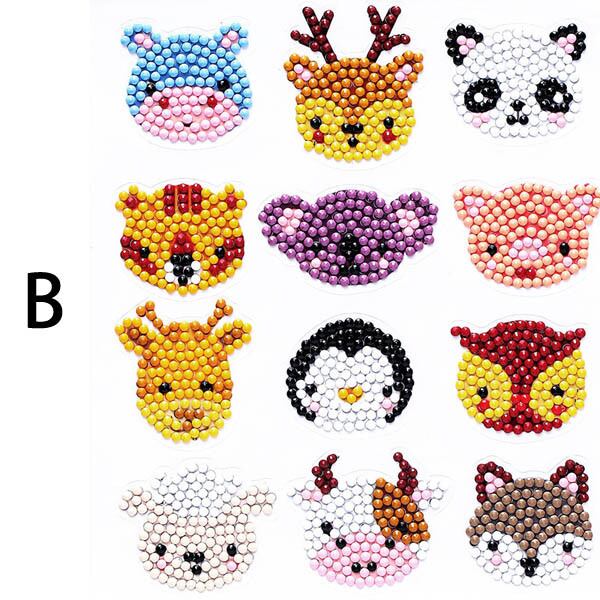 シールタイプ セット ダイヤモンドアート キット アニマル 動物 子供