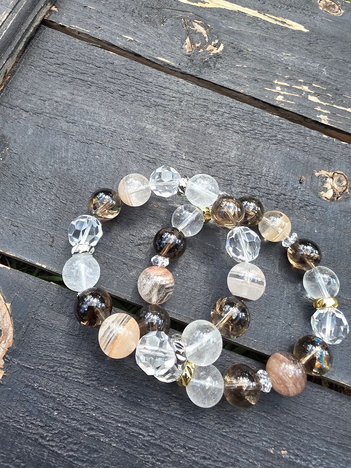 charity⭐︎天然石 千層ファントム×ヒマラヤクォーツ｜試練を超え未来へ進む力を授ける