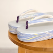 suminagashi 草履 L「月への帰り道」銀糸