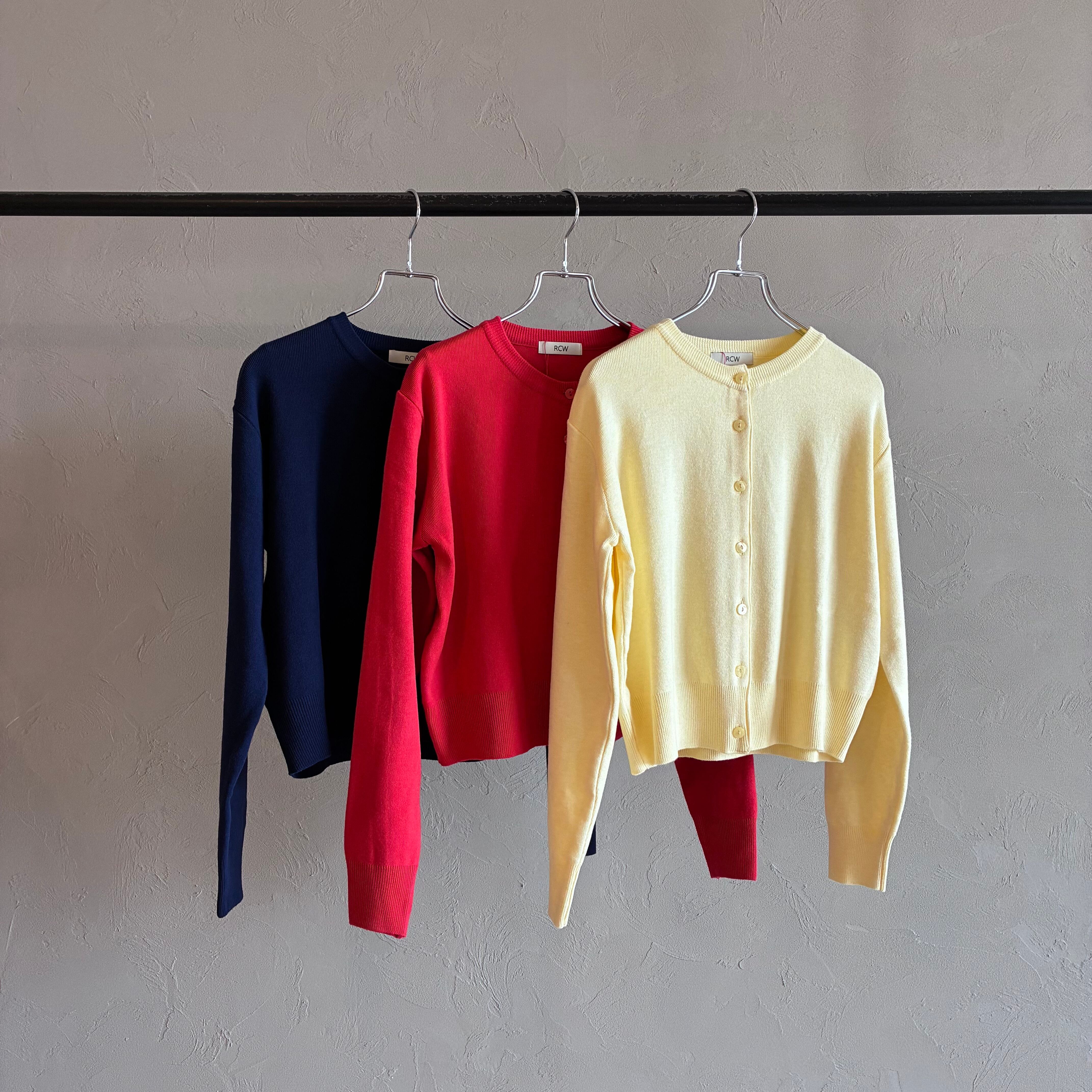 RED CHOP WORKS 】ベーシッククルーネックカーディガン | valance 福井