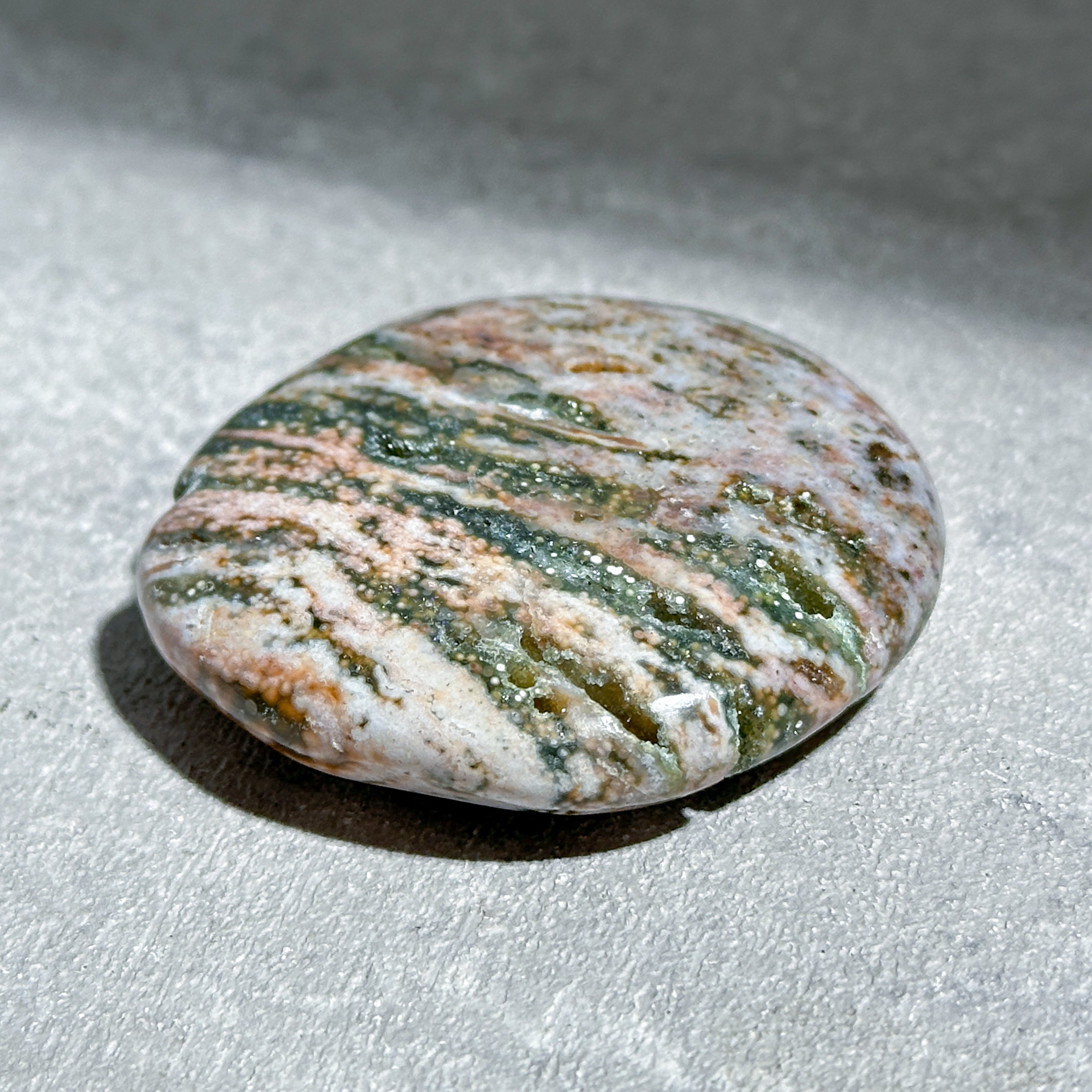 オーシャンジャスパー パームストーン34◇ Ocean Jasper ◇天然石