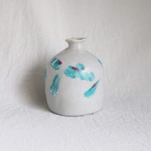 小黒ちはる 花器 上絵