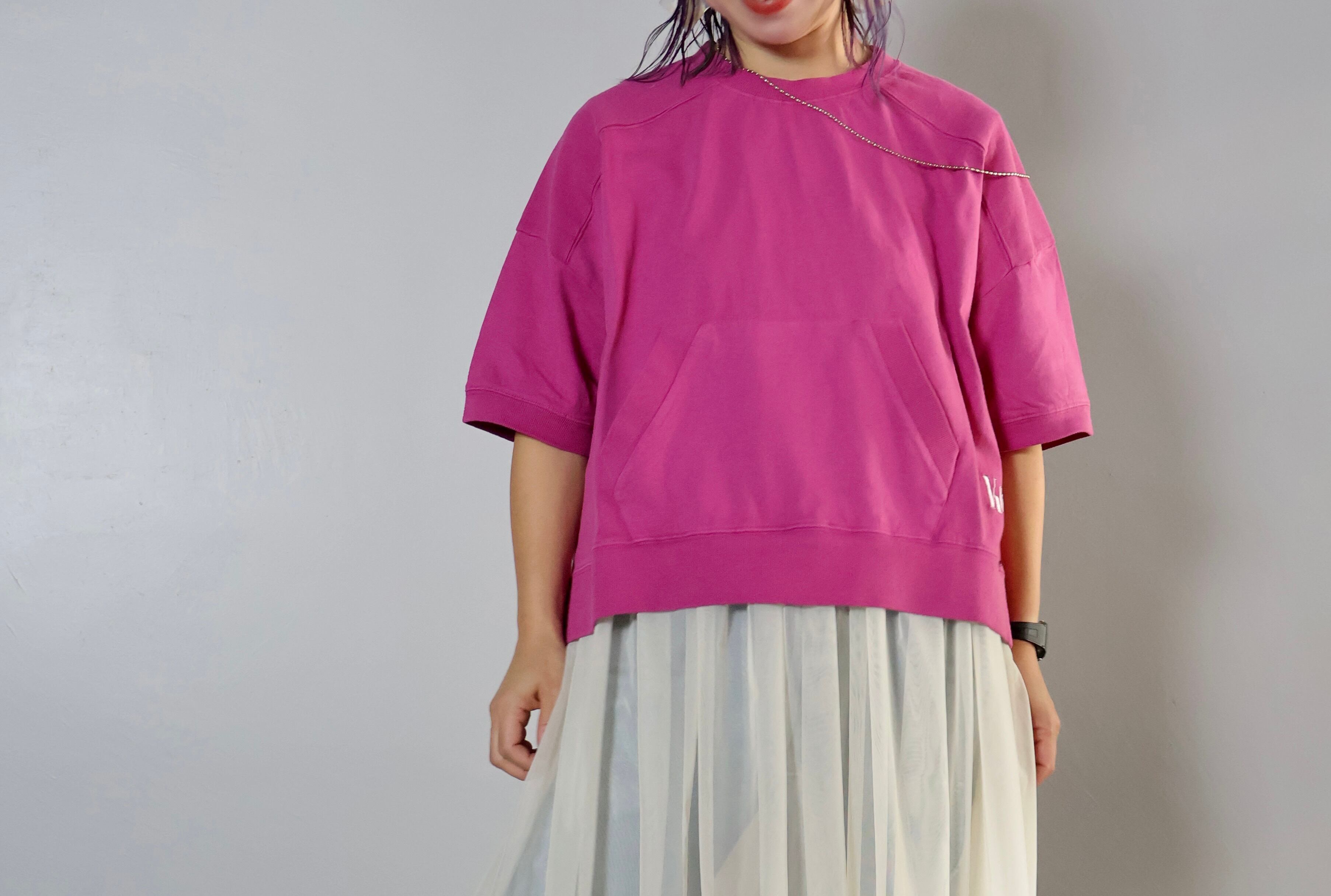NEW！製品染めショート丈ワイドクルー【12404-948-10】2024SS 