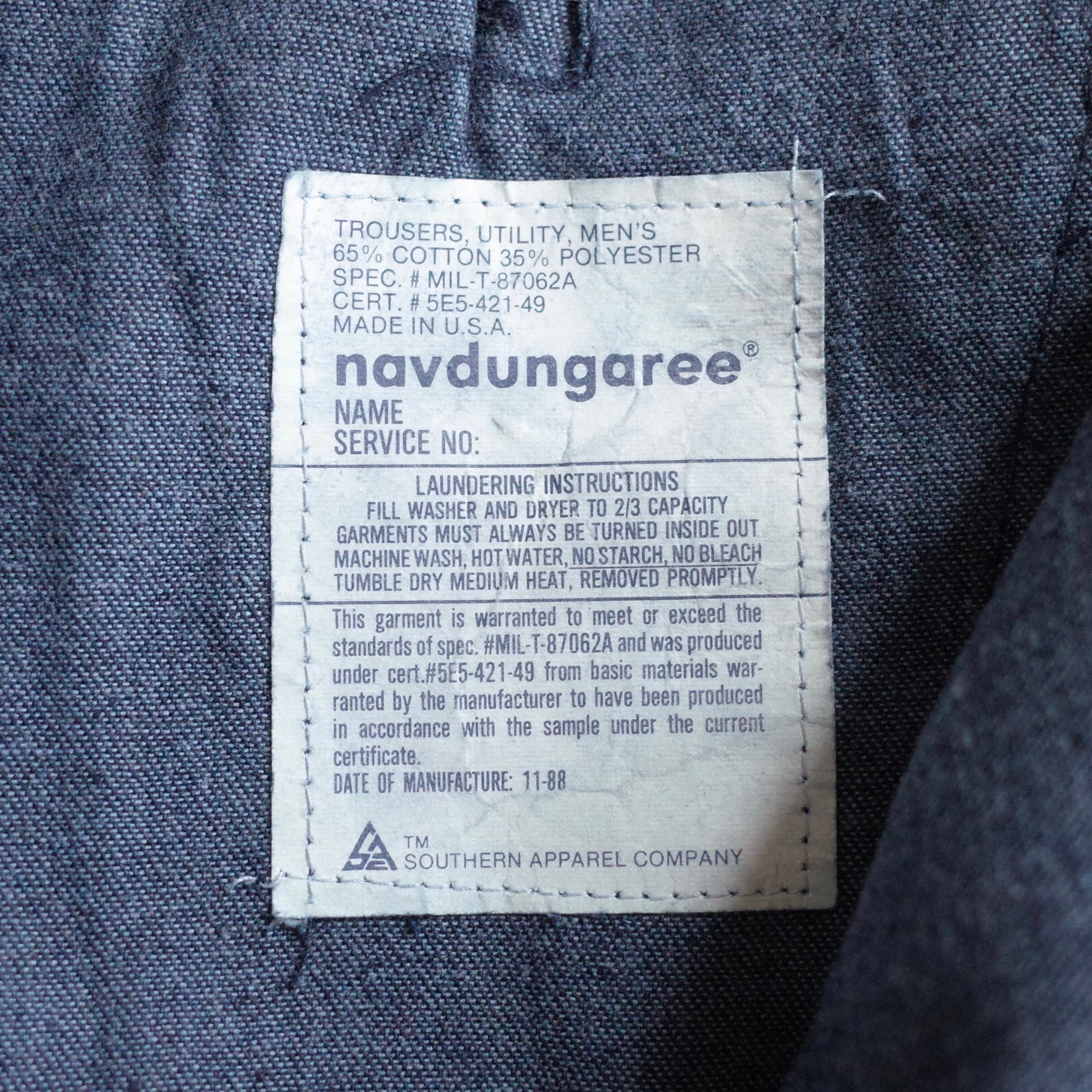 navdungaree〈フレアデニムセーラーパンツ 80s USA製 タロン〉 80s 米軍 U.S.NAVY ステンシル フレア デニム セーラーパンツ 32R