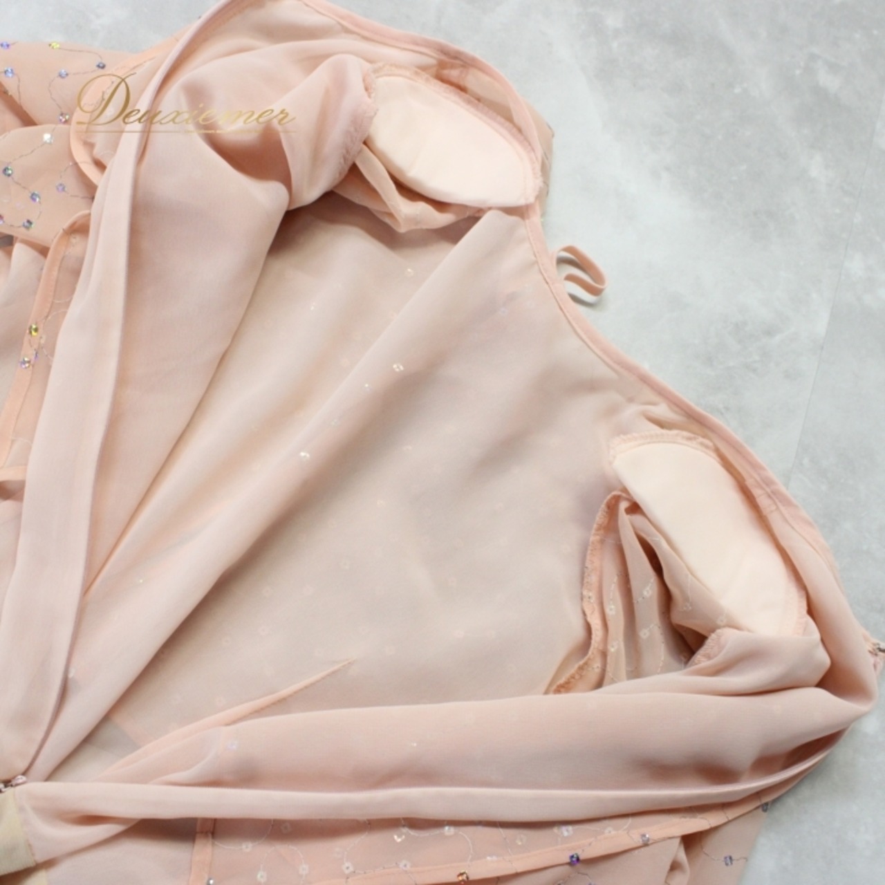 社交ダンス 衣装 スタンダード 上下セット ツーピース レッスンウェア パーティ衣装 女性用 レディース オールシーズン オレンジ系 キラキラ ペールオレンジ キラキラ ホログラム Lサイズ ファスナー仕様 柔らかい伸縮性 おしゃれ スカート トップス デザイン 発表会 ダンスレッスン パフォーマンス 撮影用 ブラウス ドレス