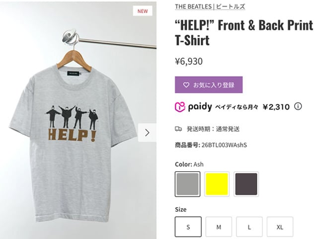 GOOD ROCK SPEED [グッドロックスピード] THE BEATLES T-SHIRT