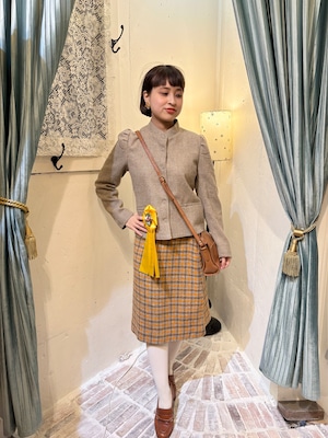 70’s stand up collar wool jacket