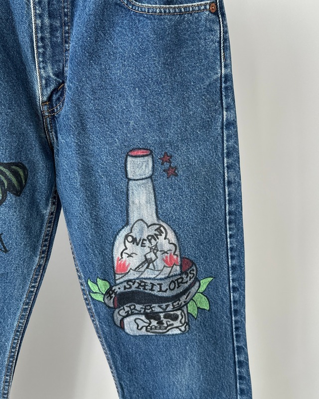 -Levi's- Vintage 80s W30L32 505 Paint Denim Pants