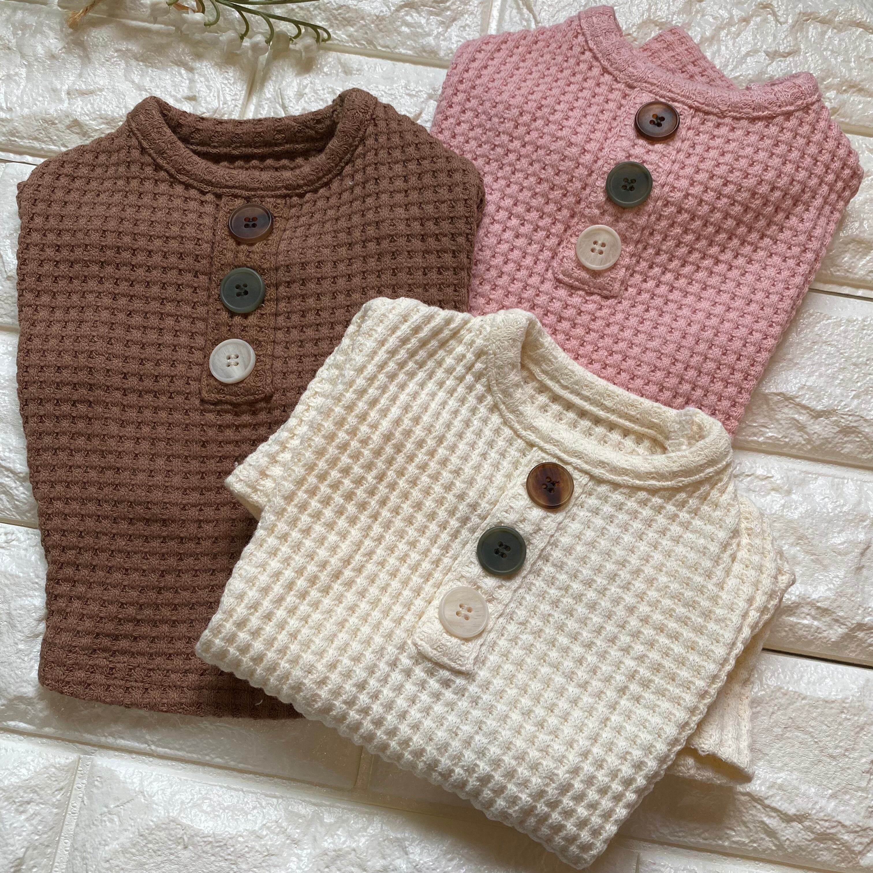 big button t-shirt  S ~ XL 3color  /  犬服 秋冬 新作 シンプル ニット ドッグウェア ストレッチ 長袖 トップス b22