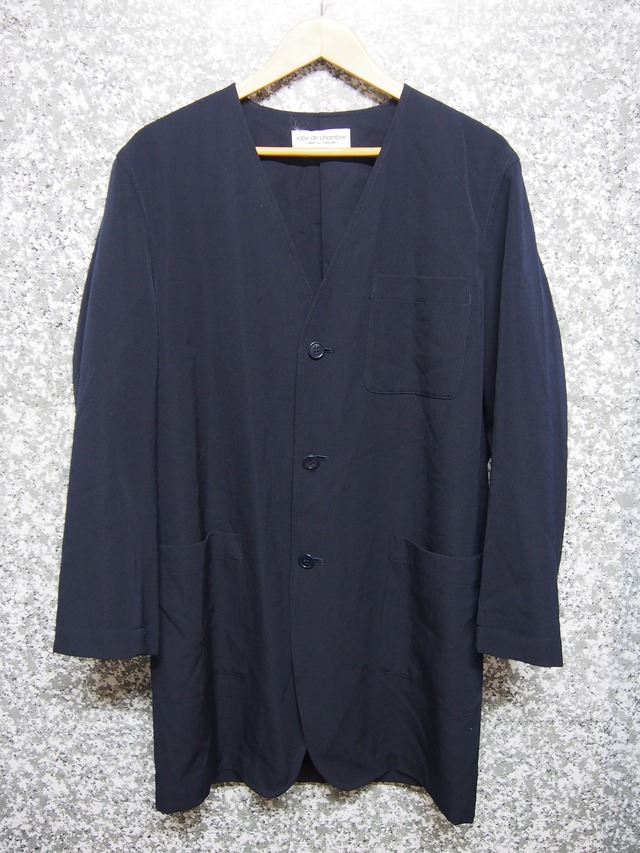 稀少 robe de chambre COMME des GARCONS ロードシャンブルコムデギャルソン ノーカラーコート AD1988 美品