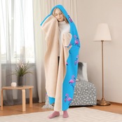 Hooded Blanket Blue 4599