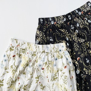 Rayon print relax pants (black)