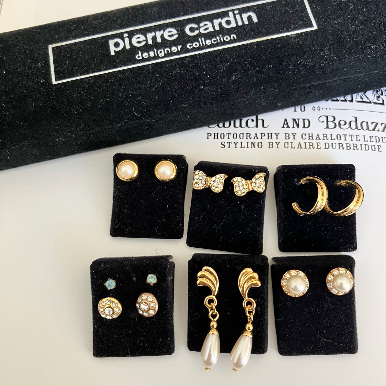 ”Pierre Cardin” pierce set box[p-1028] ヴィンテージピアス