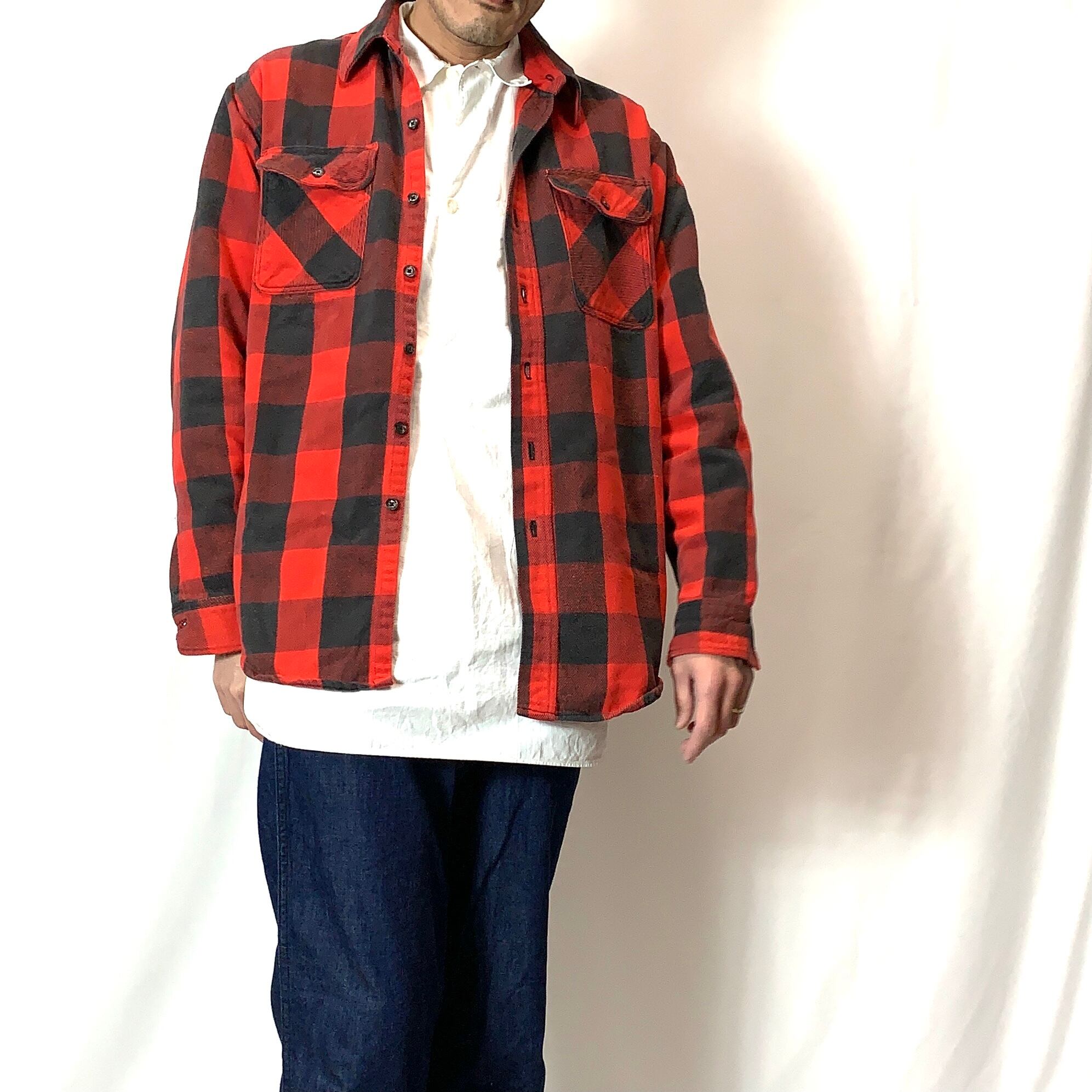 【STUSSY】90s 紺タグ USA製 ブロック柄 半袖シャツ ボタンシャツ