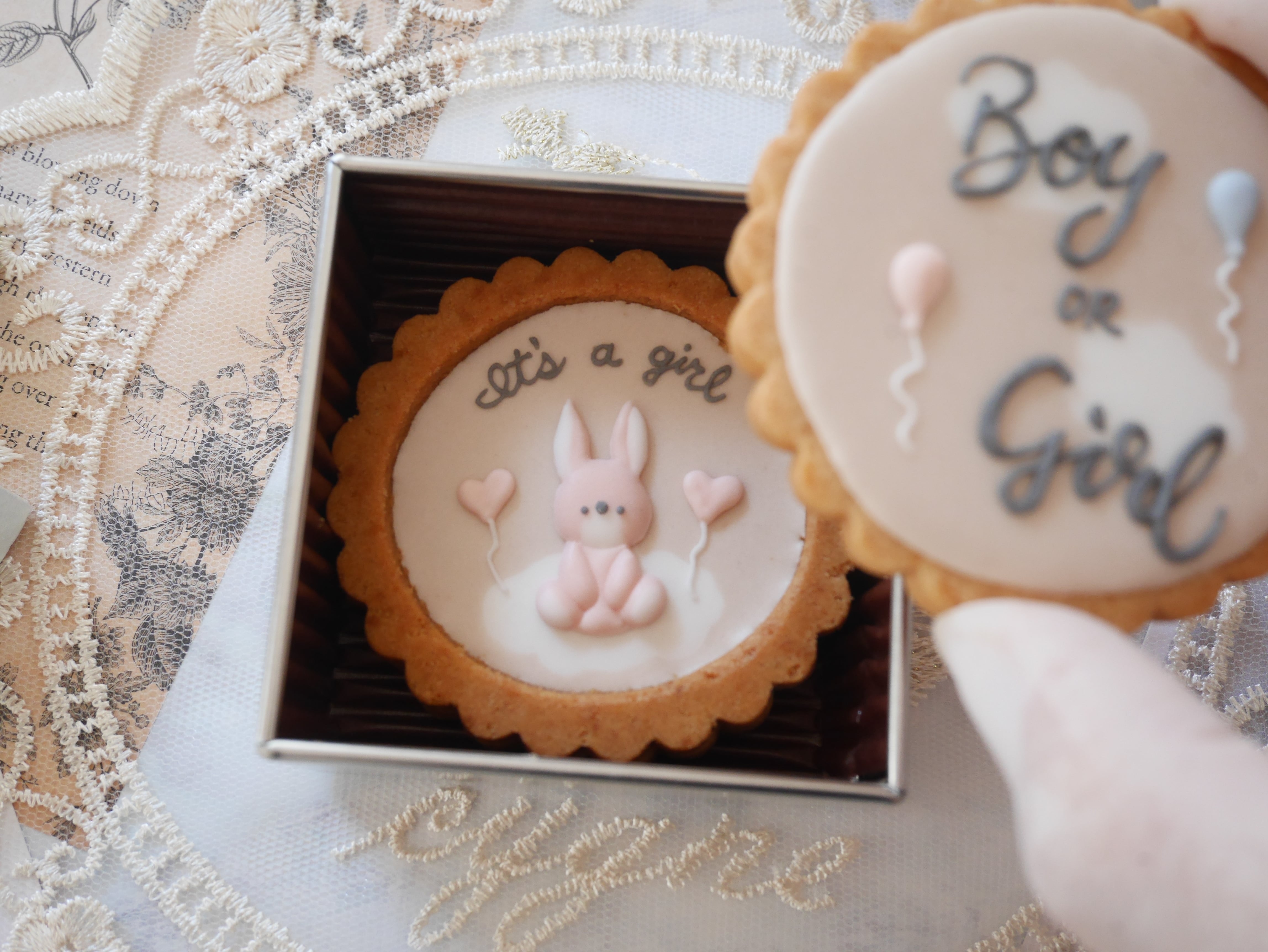 ジェンダーリビールアイシングクッキー | クッキー工房ツナグ