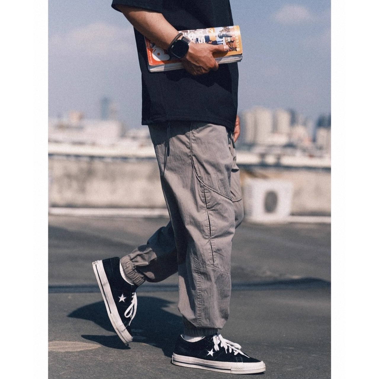 Urban tech drawstring jogger pants 1351 - 4