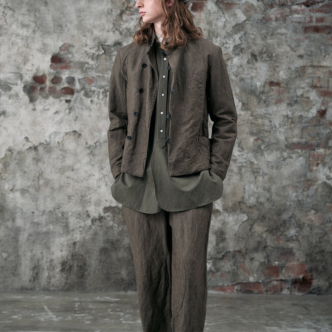 jacket tank (olive brown) | SUS-SOUS jacket tank (olive brown) | SUS-SOUS