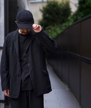 COMOLI(コモリ) / シルクネップキャップ -BLACK-(D01-07003)