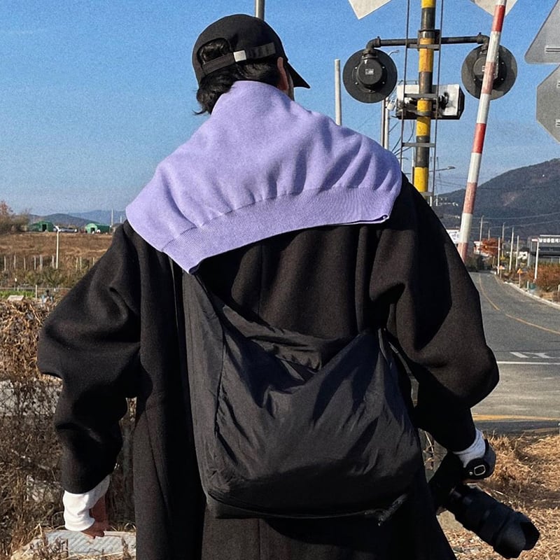 JIAOLANDIフルブラックロングトレンチコート | mblueshop