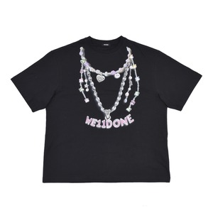 【WE11DONE】BLACK NECKLACE PRINT T-SHIRT