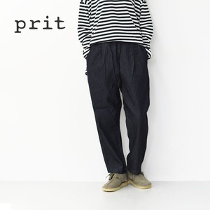 prit [プリット] 6ozデニム ワンタックテーパードパンツ [P70632] ライトデニム・デニム・テーパードシルエット・LADY'S [2025AW]