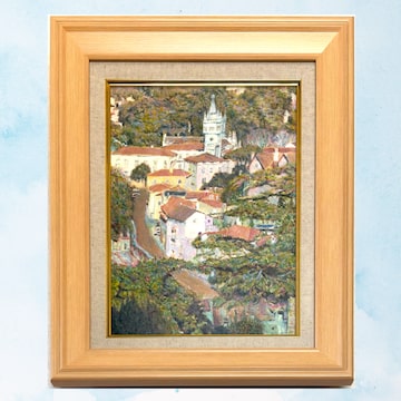 風景画「おしゃれな港町・南仏カシス」油彩画SM/額付き | PAY ID