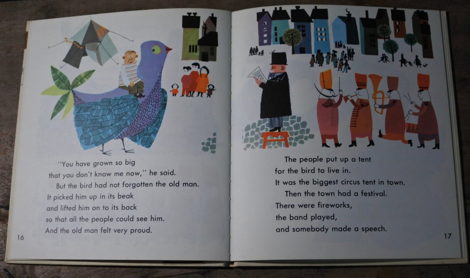 古書 洋書 絵本 THE OLD MAN AND THE BIRD READ FOR FUN Hans Peterson