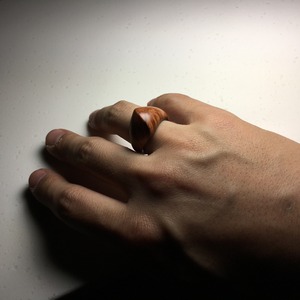 「しずく」木の指輪・ウッドリング・Wooden ring