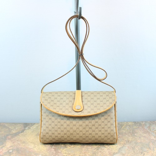 ◎.OLD GUCCI GG PATTERNED SHOULDER BAG MADE IN ITALY/オールドグッチGG柄ショルダーバッグ 2000000036052