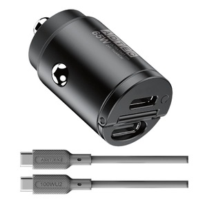 【人気】アドテック カーチャージャー 65W+シリコン製ソフトケーブル セット 1m eMarker USB2.0 超小型 ツライチ シガーソケット PD PPS 急速充電 高速充電 36W出力 12V車 24V車 トラック 蓋が閉まる 車載充電器 iPhone 17 タブレット ノートパソコン スマホ 軽量 コンパクト タイプc シガー ACPD-V065C2-SC10U2