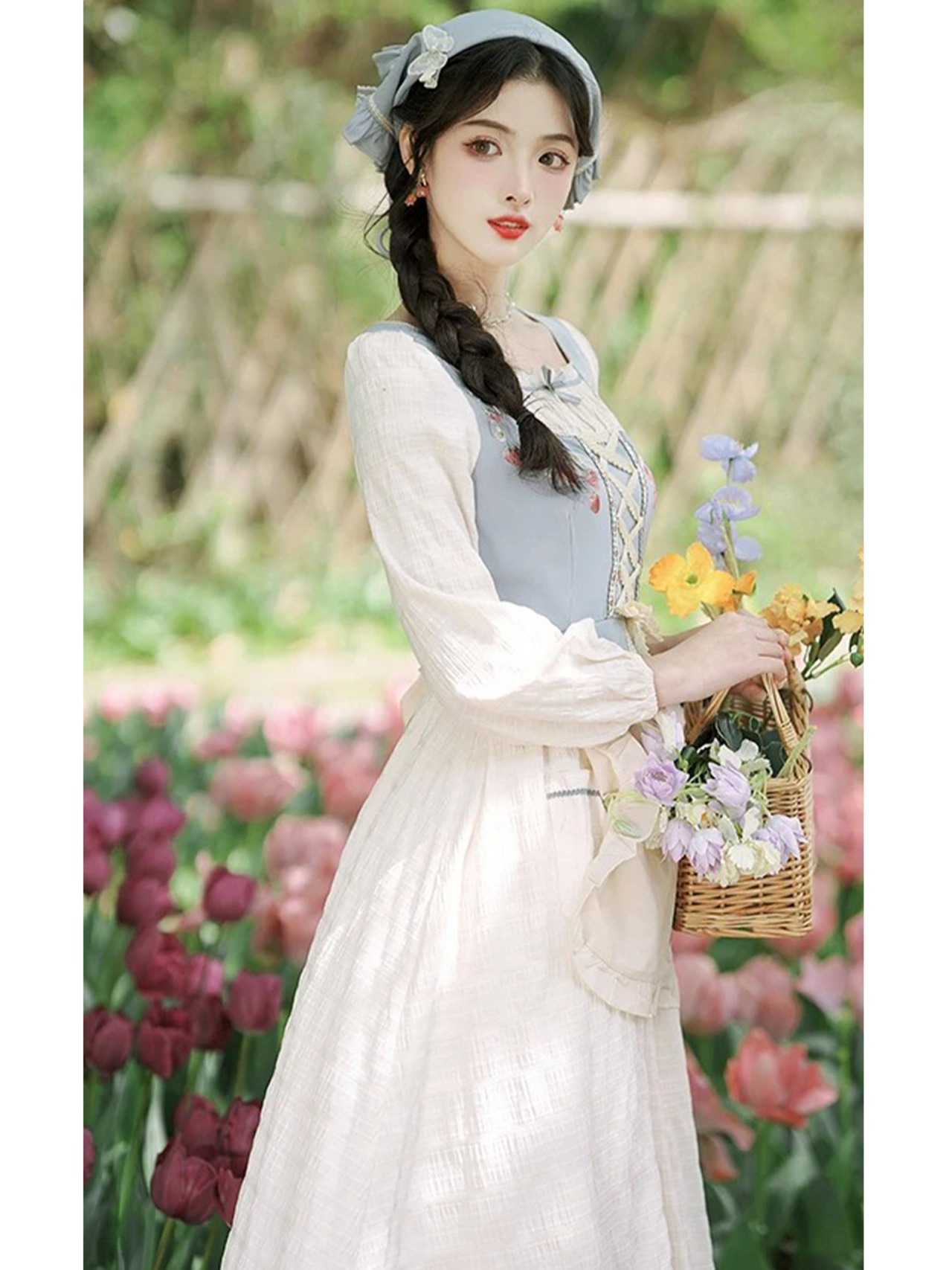 【0261】vintage summer Cotton Long Sleeve Dress