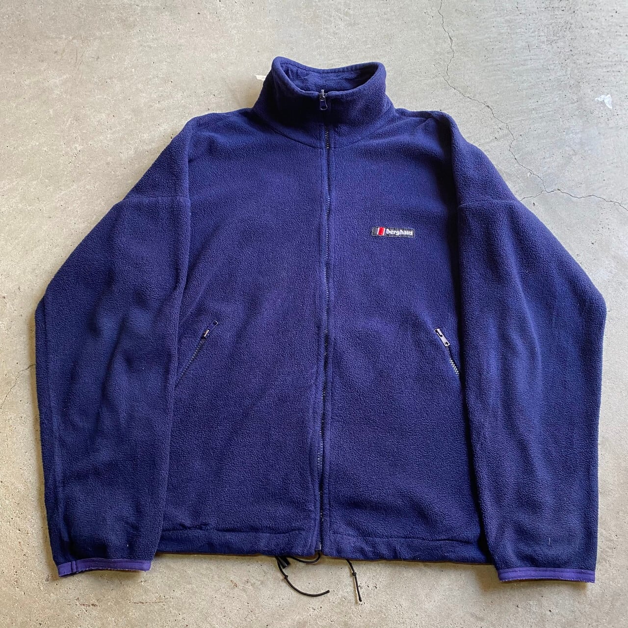 イギリス製 90年代 ビンテージ berghaus バーグハウス フルジップ フリースジャケット 90s ヴィンテージ ネイビー 紺 メンズL 古着  【アウトドアジャケット】【AL2110】 | cave 古着屋【公式】古着通販サイト