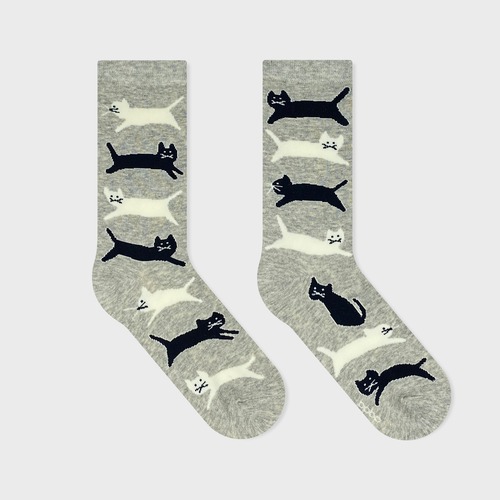 【JIN KITAMURA】北村人 SOCKS SHIROKURO NEKO 白黒ねこ ソックス