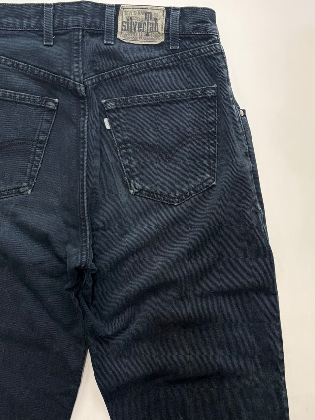 90s Levi’s SILVER TAB "BAGGY" BLACK DENIM PANTS MADE IN USA Size W34L32→W33L32