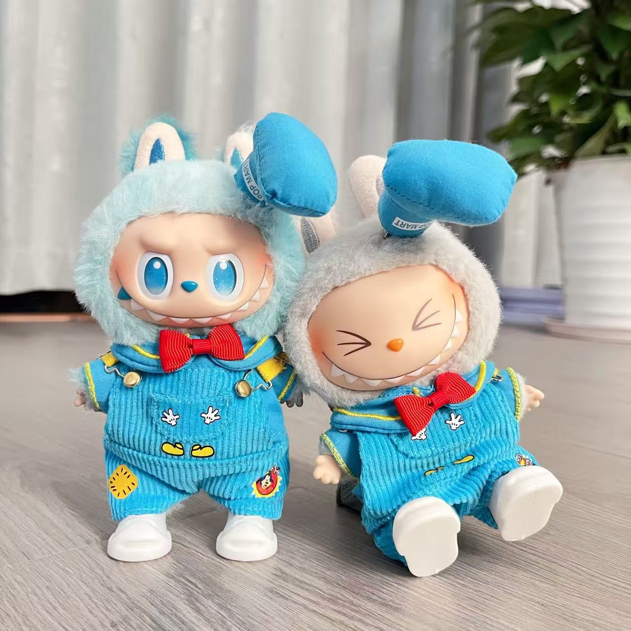 Labubu 1-3世代対応 かわいい マリン風 オールインワン+トップス+帽子+
