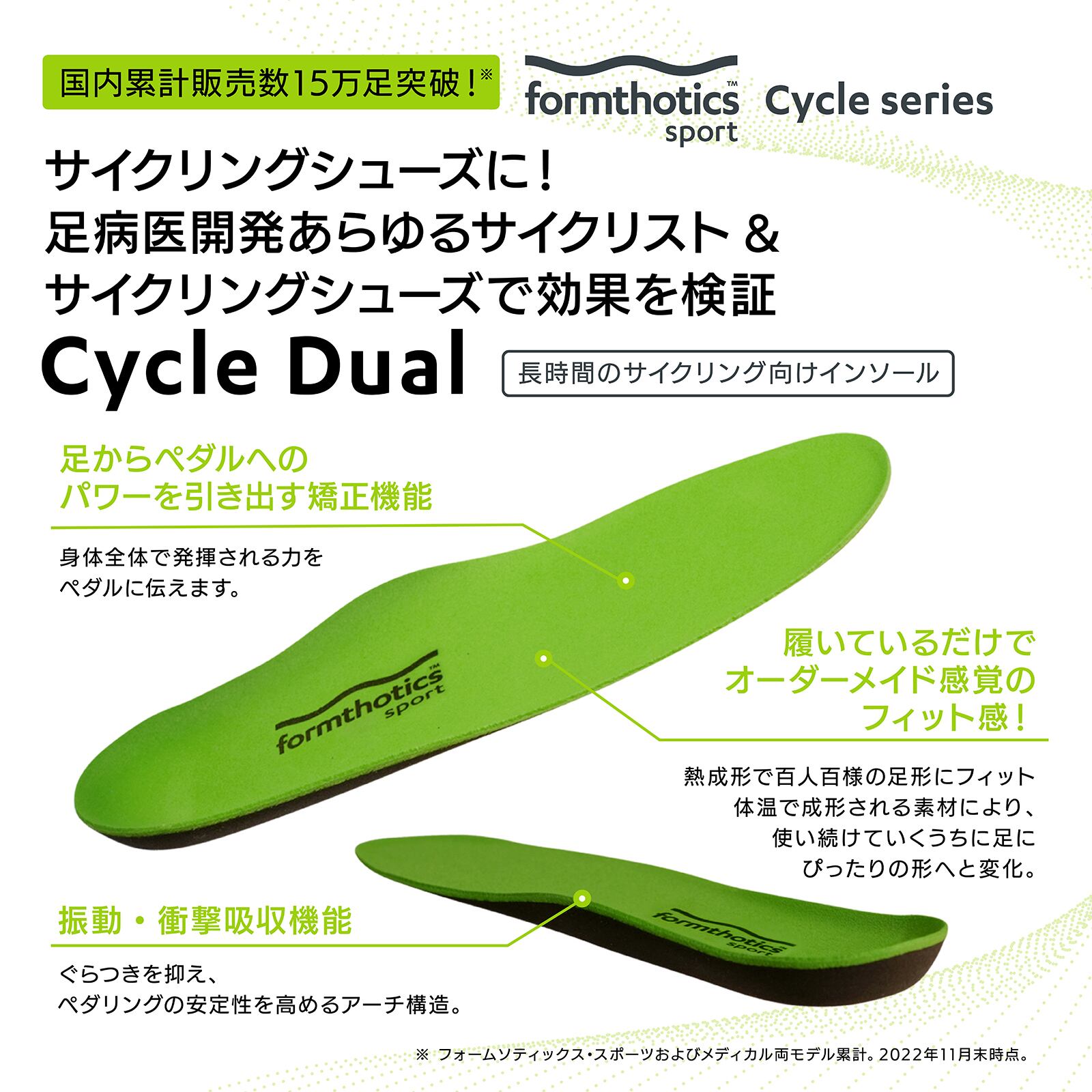 Formthotics サイクリング用 スポーツインソール 超軽量 衝撃吸収