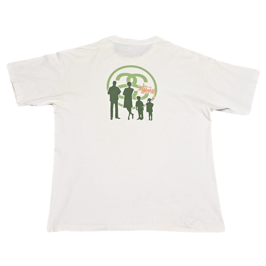 Stussy 90〜00's made in USA Family Print T-Shirt ステューシー