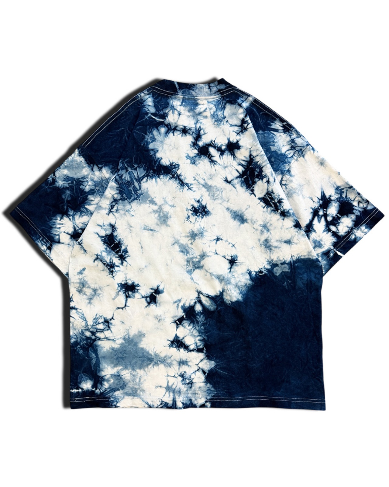 藍染めタイダイ刺繍Tシャツ ICE