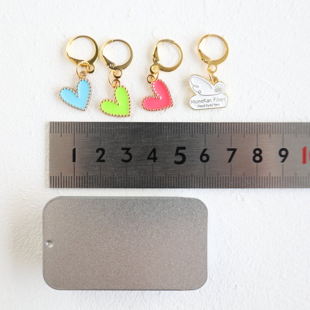 Stitch Maker 3 Hearts ＋ Original ロゴ エナメル チャーム ＋