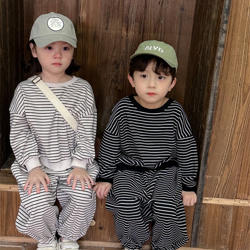 【BABY&KID】2025新作 ボーダー柄セットアップ