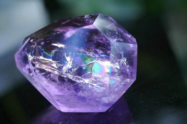 びっしりインクルージョン★レインボー★アメジスト原石s1092