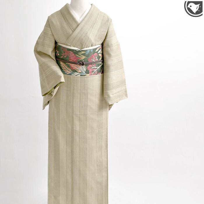 紬着物解き洗い済み反物八掛胴裏付き