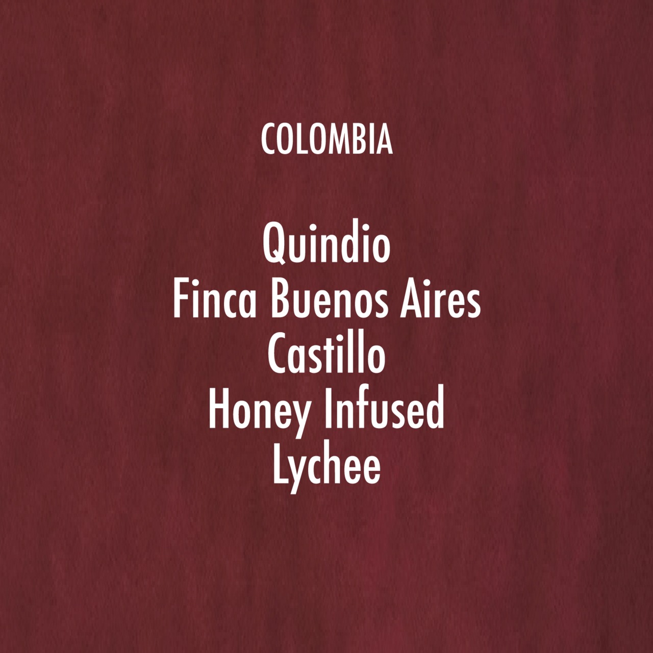 Colombia - Finca Buenos Aires  / Castillo / Honey Infused Lychee