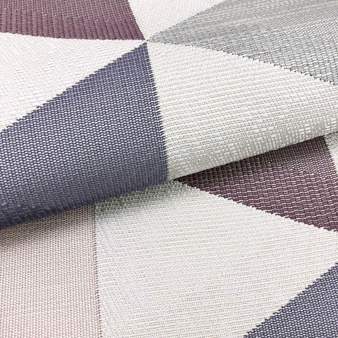 O-2719 袋帯 鱗模様 三角 くすみカラー 薄灰色 | リユース着物専門店 わびさび