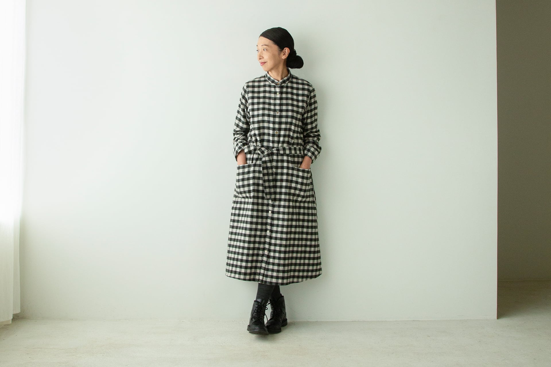 【2023年秋冬・新作】「HAND ROOM WOMENS」ギンガムチェックワンピース | 天然生活 ONLINE SHOP