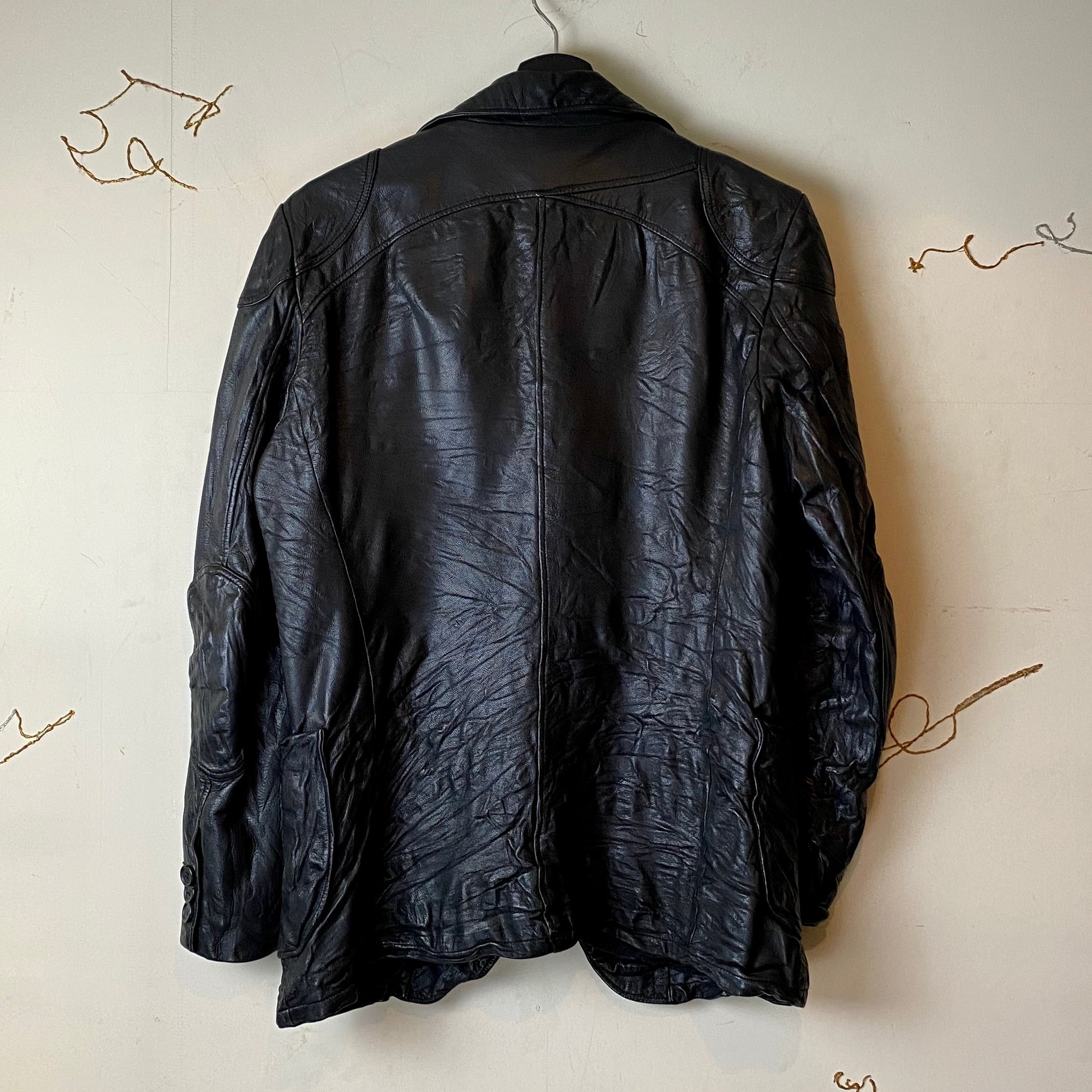 marco tagliaferri leather tailored jacket | NOIR ONLINE
