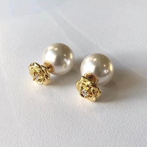 camellia pearl pierce 18k coating & s925