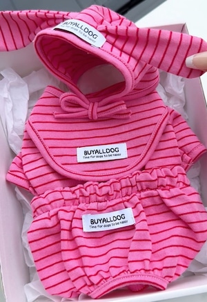 予約【buyalldog】LILT Sleeveless Romper (Pink)
