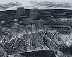 戸次祥子"water sample Ⅲ" (木口木版) BEKKI Shoko/woodcut print thumbnail 2
